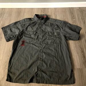 Harley-Davidson Gray Button-Up Shirt